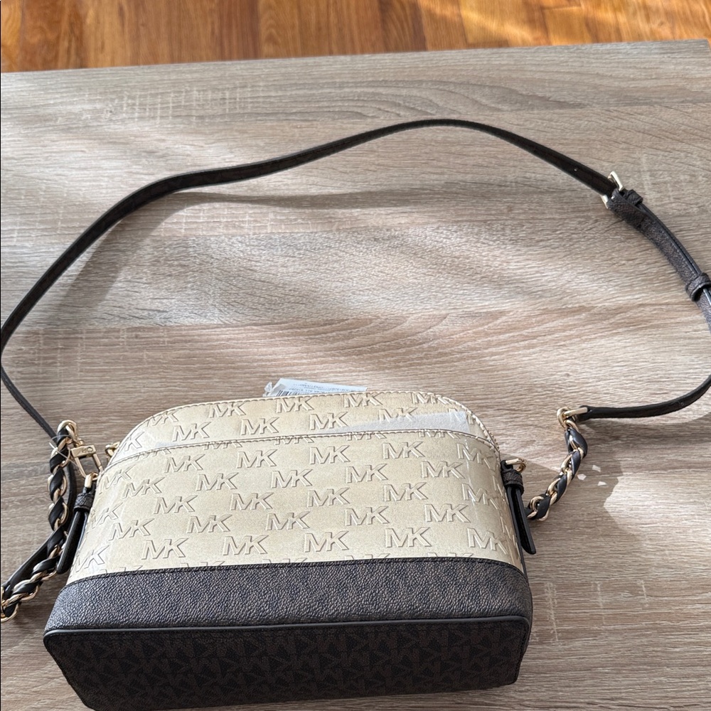 Michael Kors Black and Tan Crossbody Bag - Picture 2 of 3